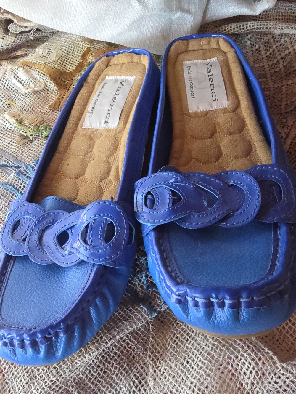Blue Women's Driving Moccasins